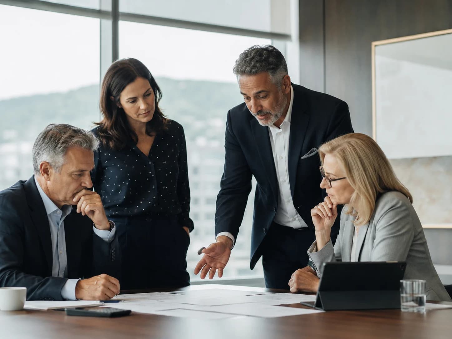 Leadership team in discussion